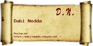 Dabi Nedda névjegykártya